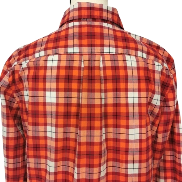 Banana Republic Soft Wash Long Sleeve Button Down Blouse in Red/White - Sz M - Picture 4 of 8